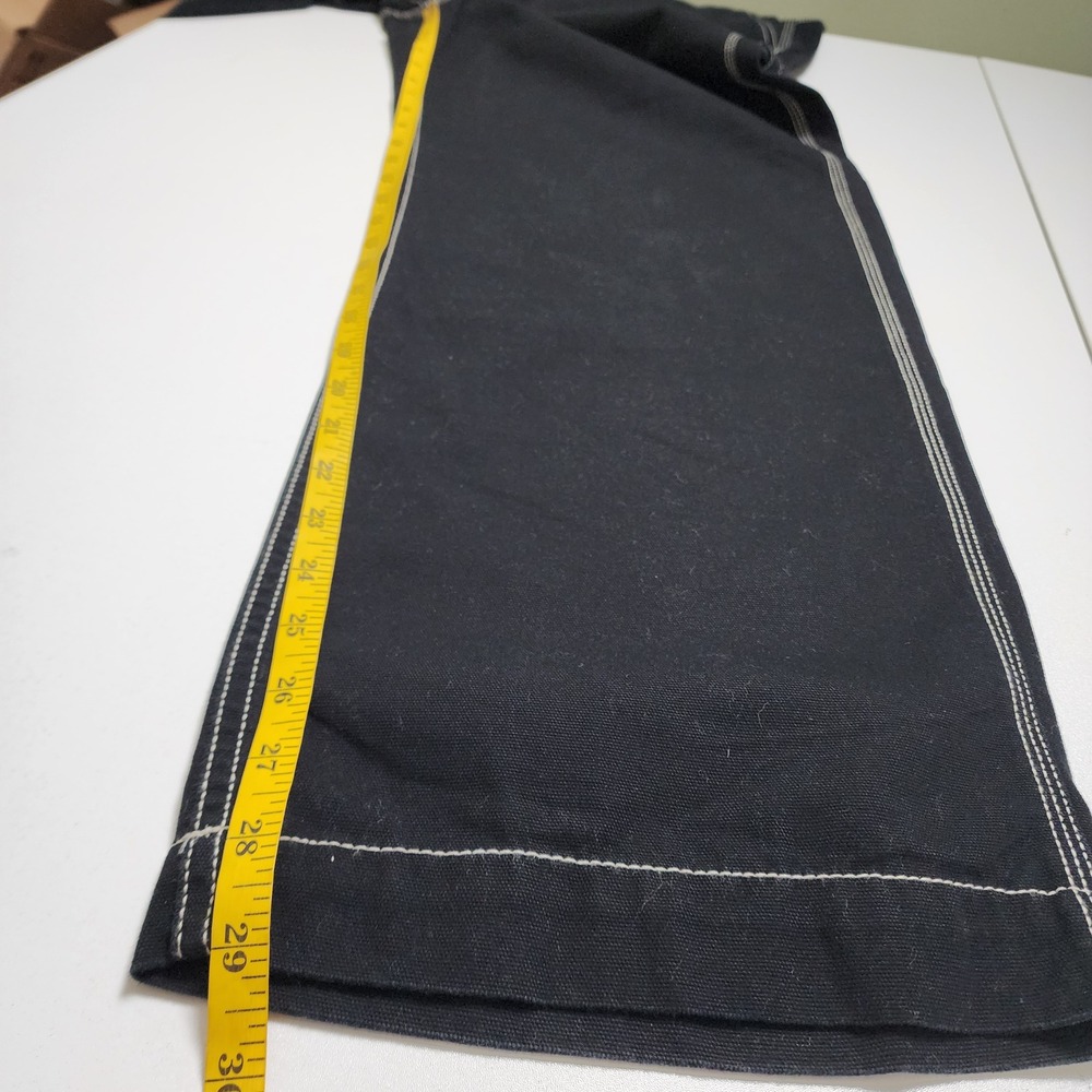 Gap Womens Carpenter Pants Size 8 Black White Contrast Stitch High Rise Cotton - Picture 12 of 14